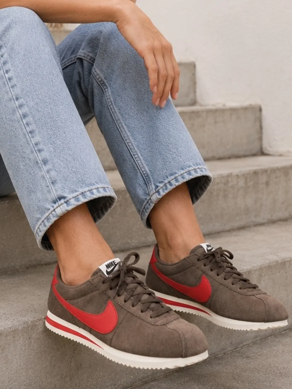 Nike Women’s Brown & Red Classic Low Profile Sneakers